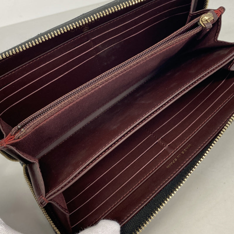 【6kb0892】シャネル 長財布 マトラッセ キャビアスキン ブラック ゴールド金具【中古】レディース