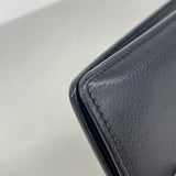 【6kb0893】シャネル 長財布 カメリア レザー ブラック ゴールド金具【中古】レディース
