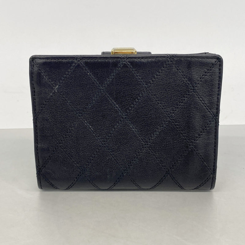 【6kb0894】シャネル 財布 ビコローレ レザー ブラック ゴールド金具【中古】レディース