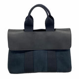 【6kb0906】エルメス トートバッグ ヴァルパライソPM トワルシェブロン ブラック シルバー金具【中古】レディース