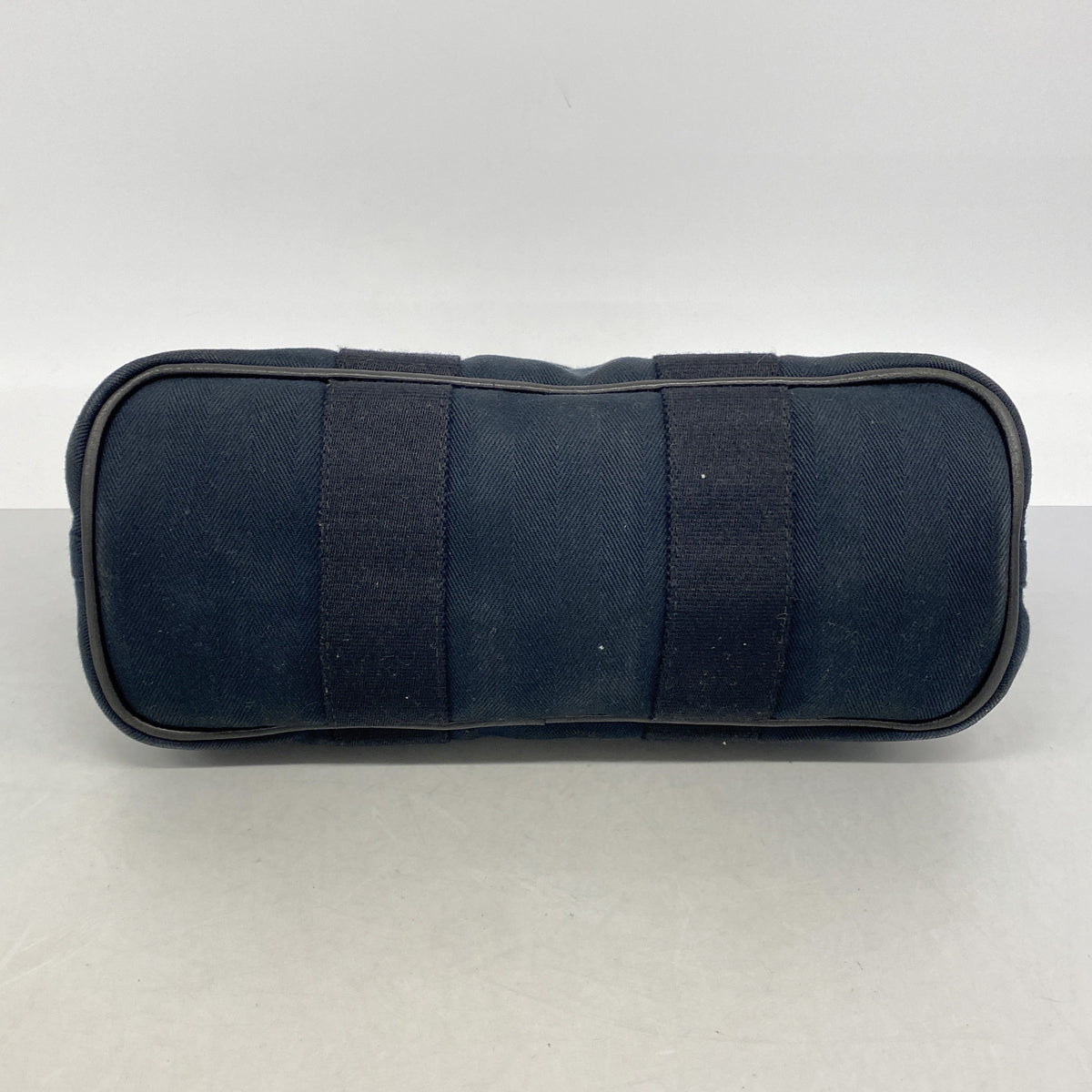 【6kb0906】エルメス トートバッグ ヴァルパライソPM トワルシェブロン ブラック シルバー金具【中古】レディース