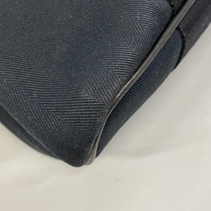 【6kb0906】エルメス トートバッグ ヴァルパライソPM トワルシェブロン ブラック シルバー金具【中古】レディース