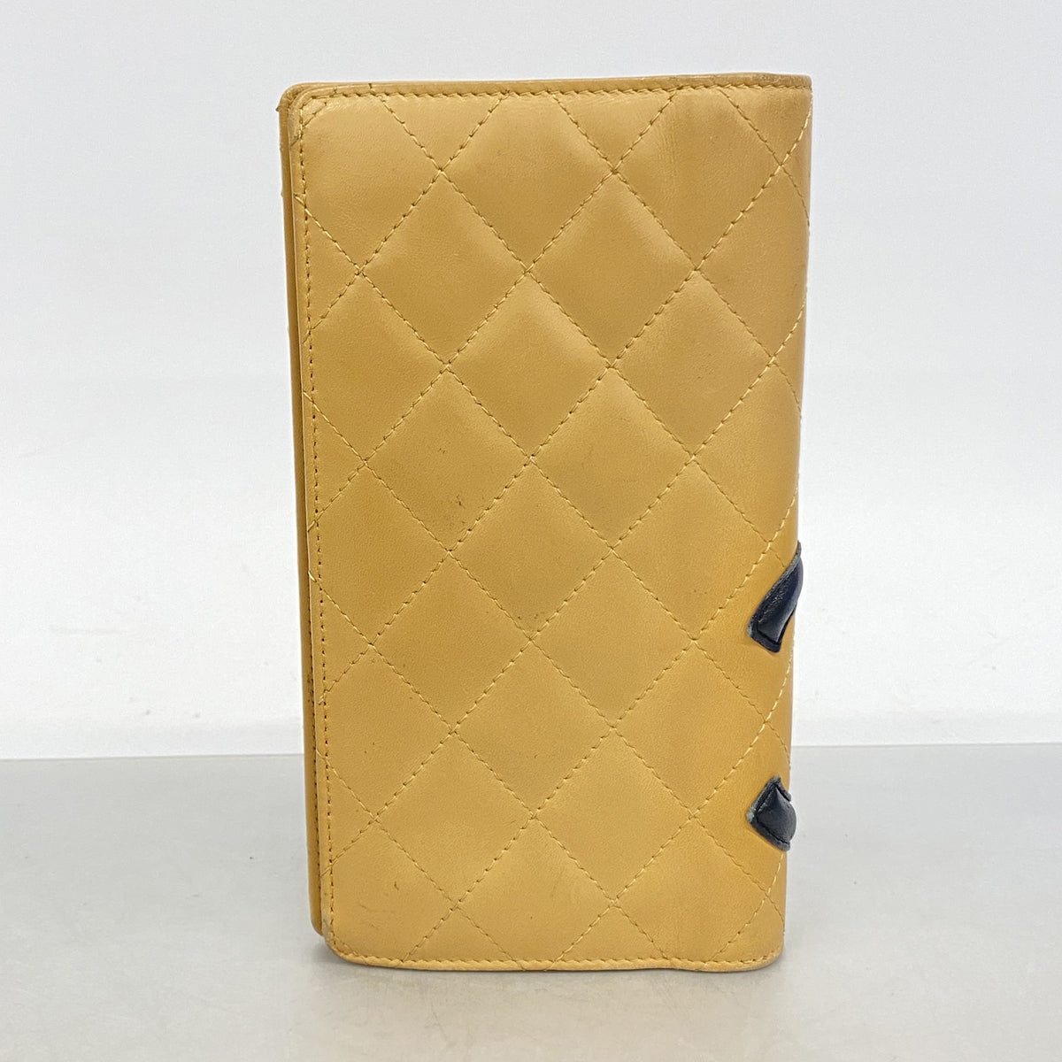 【6kb0908】シャネル 長財布 カンボン ラムスキン ブラウン ブラック シルバー金具【中古】レディース