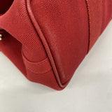 【6kb0918】エルメス トートバッグ ヴァルパライソPM トワルシェブロン レッド シルバー金具 □J刻印【中古】レディース
