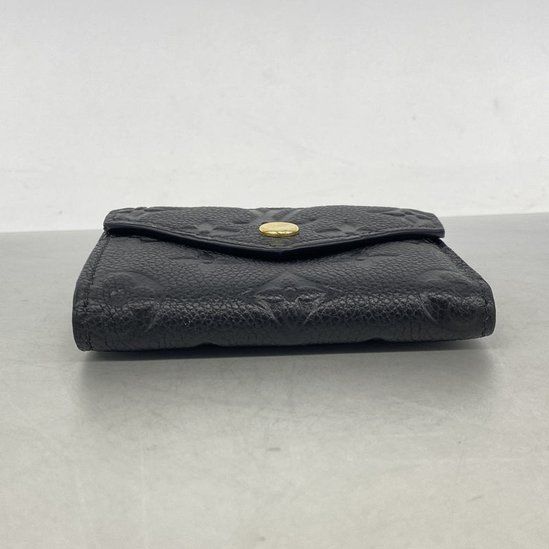 【6kb0923】ルイヴィトン 三つ折り財布 モノグラム・アンプラント ポルトフォイユゾエ M62935 ノワール【中古】レディース