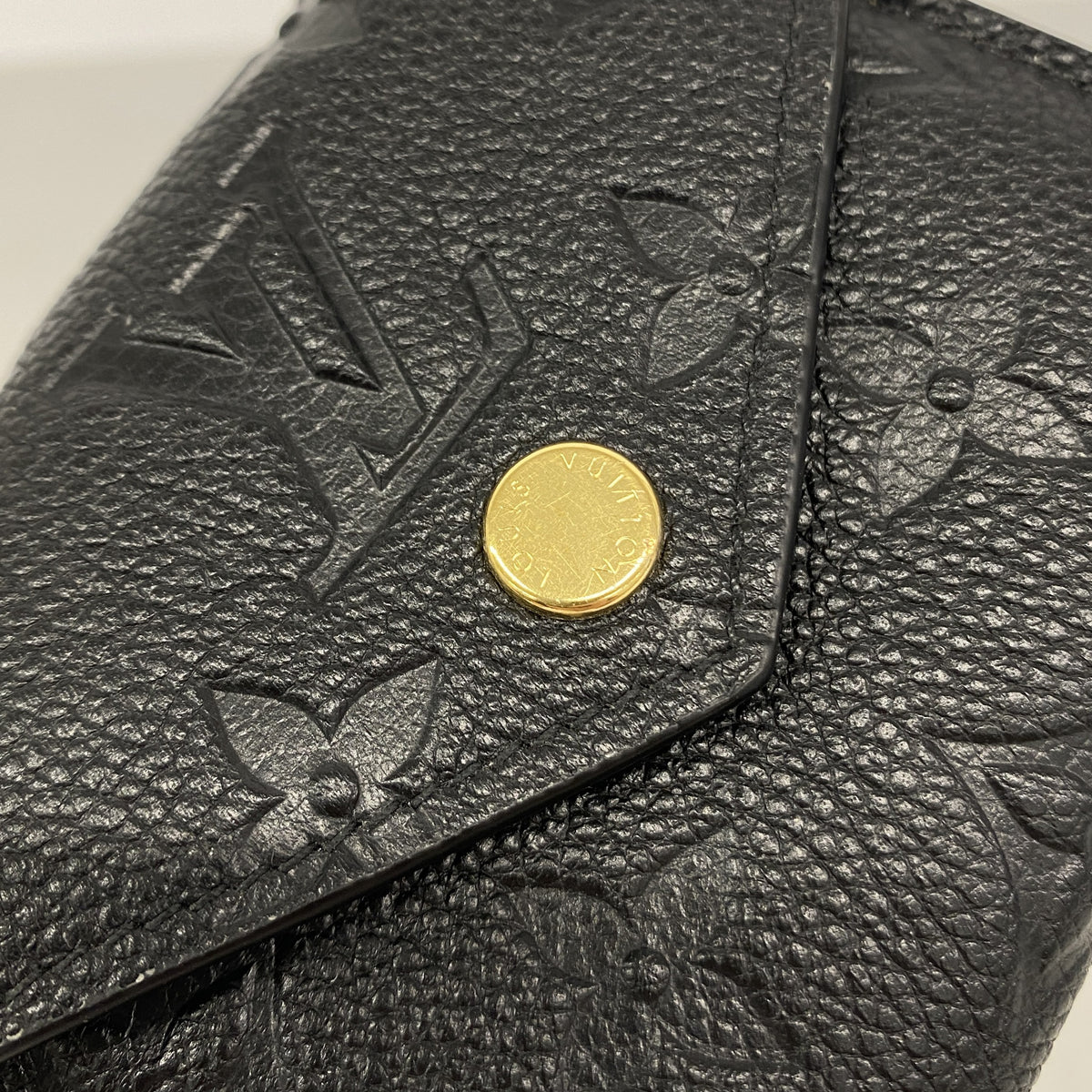 【6kb0923】ルイヴィトン 三つ折り財布 モノグラム・アンプラント ポルトフォイユゾエ M62935 ノワール【中古】レディース