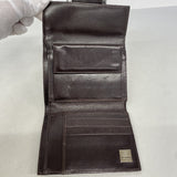 【6kb0924】フェンディ 三つ折り財布 ズッカ ナイロンキャンバス ブラウン シルバー金具【中古】レディース