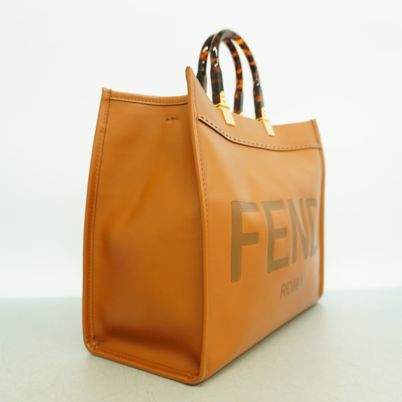 【6kb0933】フェンディ トートバッグ サンシャイン レザー ブラウン ゴールド金具 2wayバッグ【中古】レディース