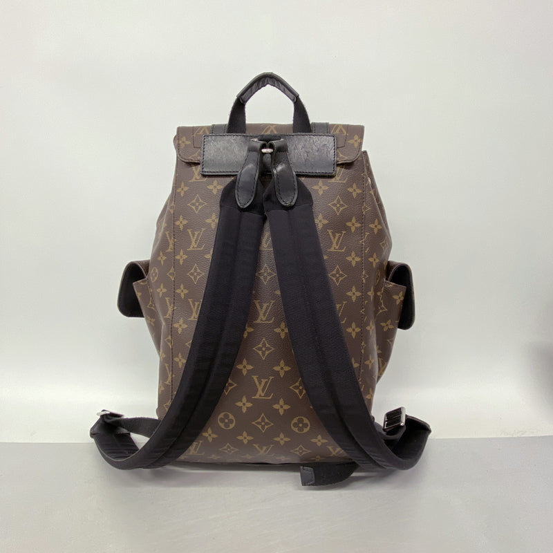 【6kb0938】ルイヴィトン リュック・デイパック モノグラム・マカサー クリストファーMM M43735 ブラウン【中古】メンズ