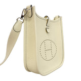 【6kb0942】エルメス ショルダーバッグ エヴリンTPM トリヨンクレマンス クレーム シルバー金具 K刻印【中古】レディース