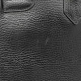 【6kb0946-h】エルメス ハンドバッグ バーキン35 アルデンヌ ブラック ゴールド金具 □F刻印【中古】レディース