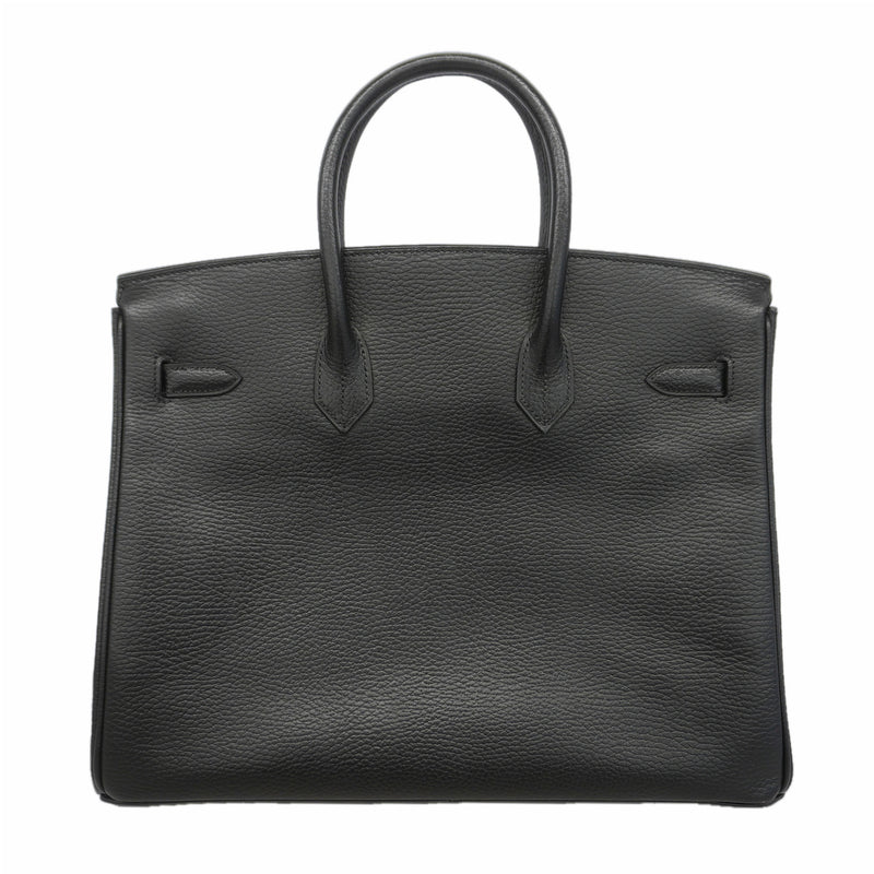 【6kb0946-h】エルメス ハンドバッグ バーキン35 アルデンヌ ブラック ゴールド金具 □F刻印【中古】レディース