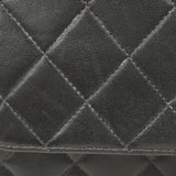 【6kb0958】シャネル ショルダーバッグ マトラッセ チェーンショルダー ラムスキン ブラック【中古】レディース