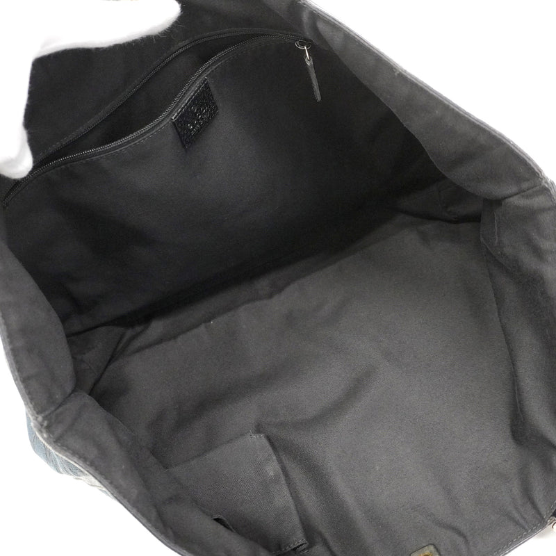 【6kb0973】グッチ トートバッグ GGキャンバス 141472 キャンバス ブラック ゴールド金具【中古】レディース