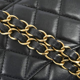 【6kb0985】シャネル ショルダーバッグ ミニマトラッセ チェーンショルダー ラムスキン ブラック ゴールド金具【中古】レディース