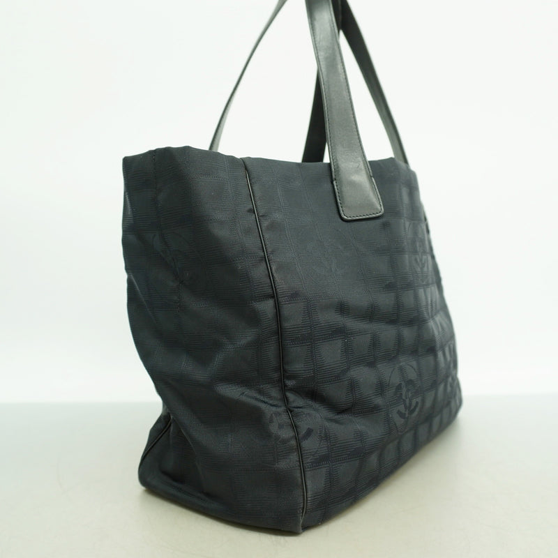 【6kb0992】シャネル トートバッグ ニュートラベル ナイロン ブラック シャンパンゴールド金具【中古】レディース