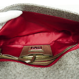【6kb0994】フェンディ ハンドバッグ マンマバケット ファブリック シルバー ブラウン シルバー金具【中古】レディース