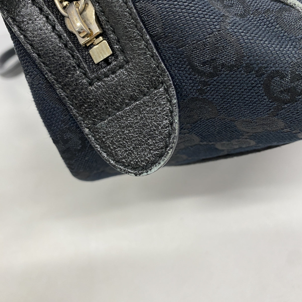 【6kb1004】グッチ ショルダーバッグ GGキャンバス 161720 キャンバス ブラック ゴールド金具【中古】レディース