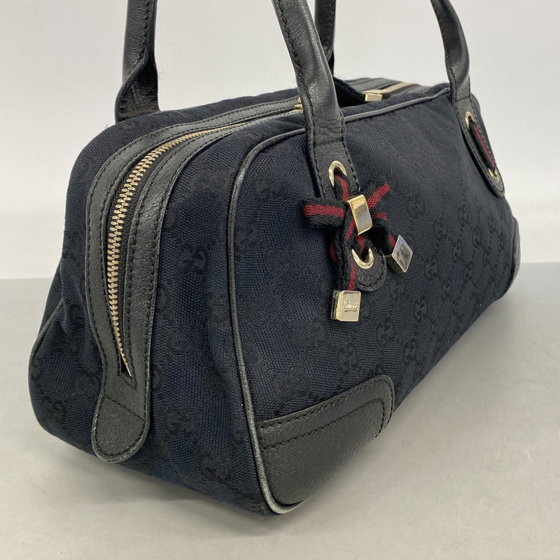 【6kb1004】グッチ ショルダーバッグ GGキャンバス 161720 キャンバス ブラック ゴールド金具【中古】レディース