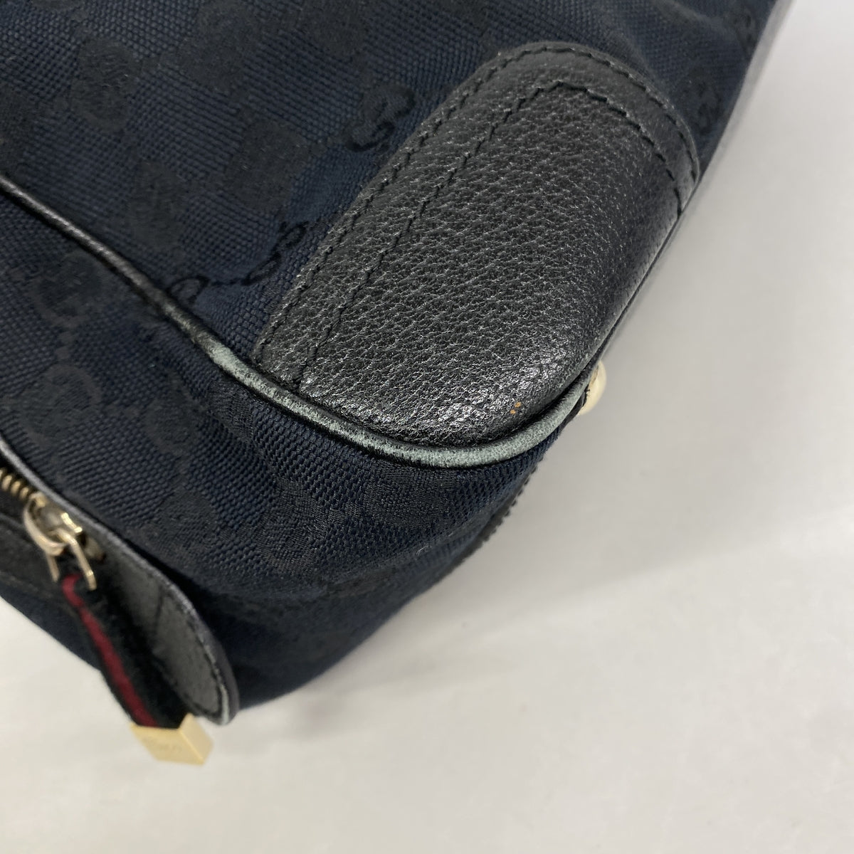 【6kb1004】グッチ ショルダーバッグ GGキャンバス 161720 キャンバス ブラック ゴールド金具【中古】レディース