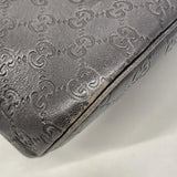 【6kb1006】グッチ ハンドバッグ グッチシマ 420023 レザー ダークブラウン シルバー金具 2wayバッグ【中古】レディース