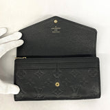 【6kb1019】ルイヴィトン 長財布 モノグラム・アンプラント ポルトフォイユサラ M61182 ノワール【中古】レディース