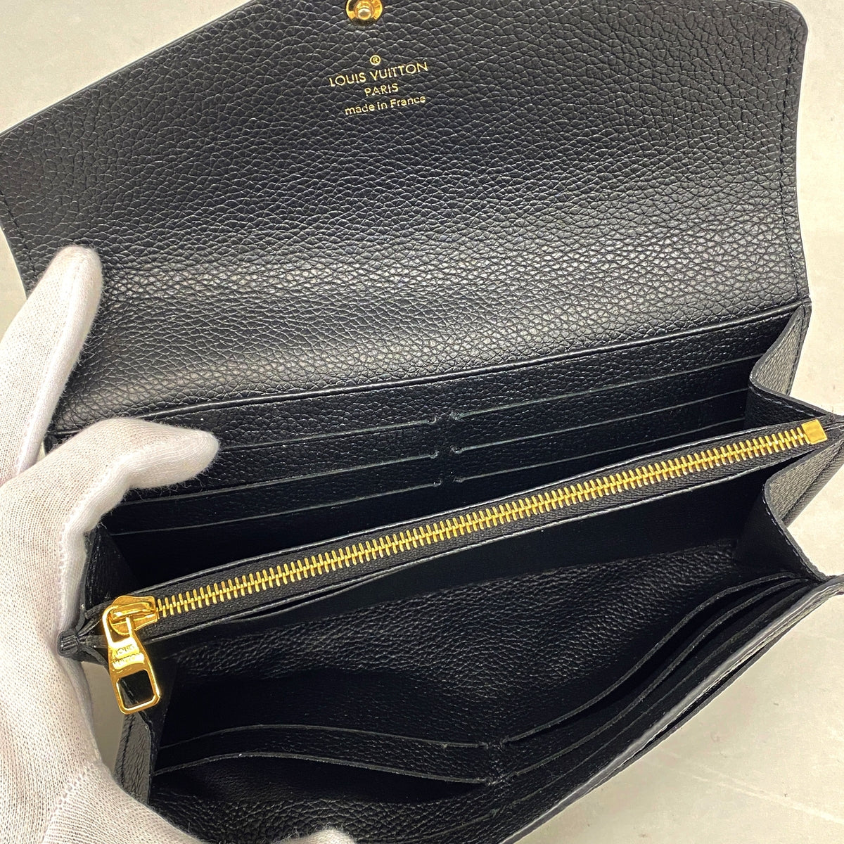【6kb1019】ルイヴィトン 長財布 モノグラム・アンプラント ポルトフォイユサラ M61182 ノワール【中古】レディース