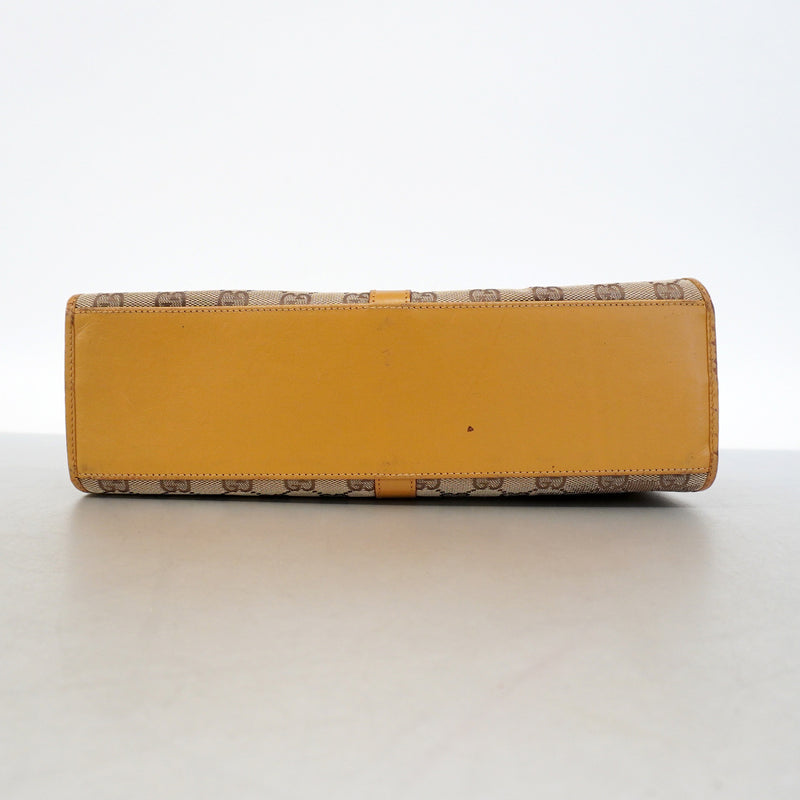 【6kb1025】グッチ ハンドバッグ GGキャンバス/ジャッキー 001 1067 キャンバス ブラウン ゴールド金具【中古】レディース