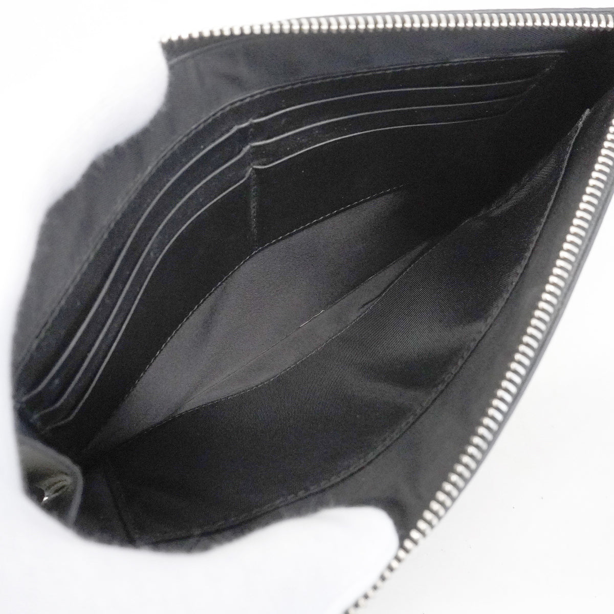 【6kb1029】グッチ クラッチバッグ GGスプリーム 411768 PVC ブラック ブラウン シルバー金具【中古】メンズ