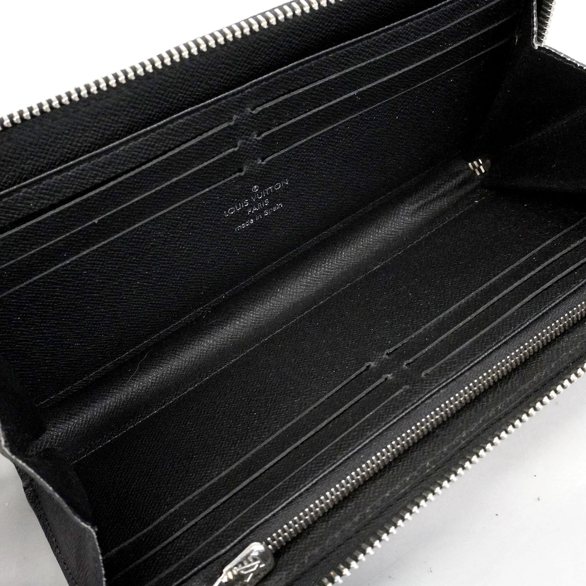 【6kb1031】ルイヴィトン 長財布 ダミエ・グラフィット ジッピードラゴンヌ N60379 ブラック【中古】メンズ