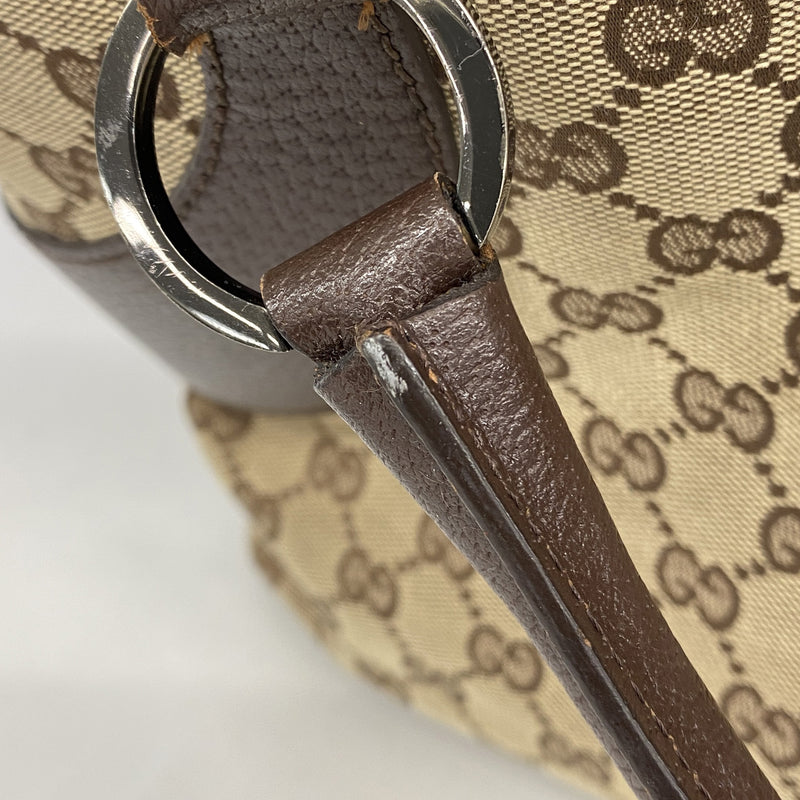 【6kb1035】グッチ ハンドバッグ GGキャンバス キャンバス ベージュ シルバー金具【中古】レディース