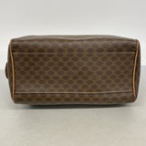 【6kb1049】セリーヌ ハンドバッグ マカダム PVC ブラウン ゴールド金具【中古】レディース
