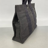 【6kb1050】エルメス トートバッグ エールラインPM ナイロン グレー シルバー金具【中古】メンズ レディース ユニセックス