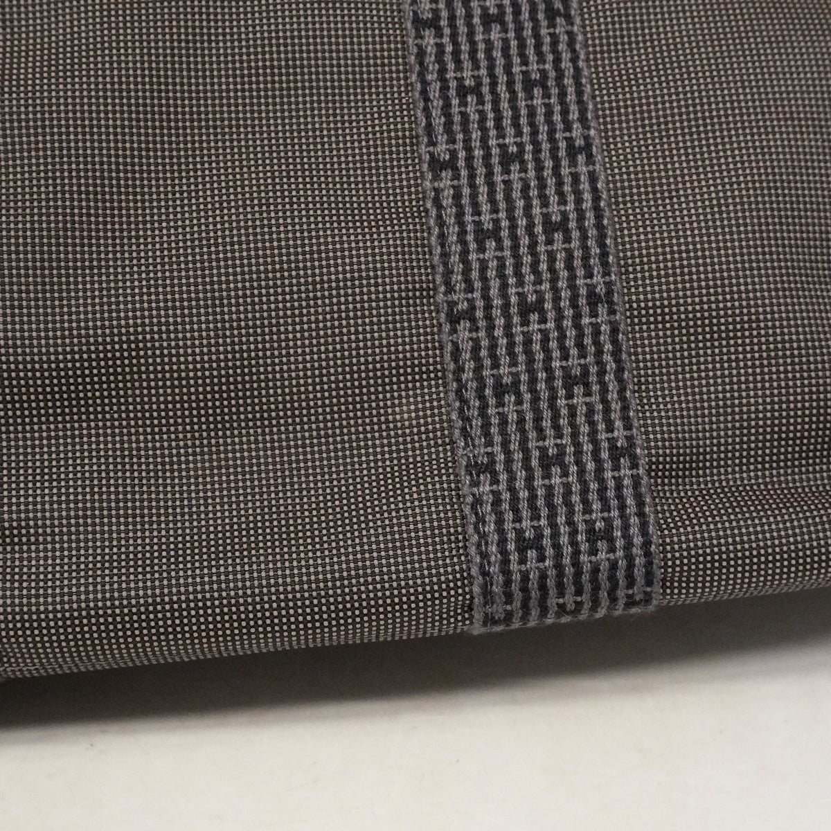 【6kb1054】エルメス トートバッグ エールラインMM ナイロン グレー シルバー金具【中古】メンズ レディース ユニセックス