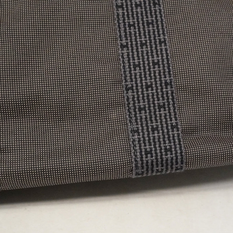 【6kb1054】エルメス トートバッグ エールラインMM ナイロン グレー シルバー金具【中古】メンズ レディース ユニセックス