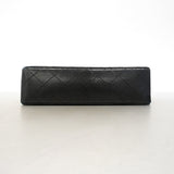 【6kb1071-h】シャネル ショルダーバッグ マトラッセ Wフラップ Wチェーン ラムスキン ブラック ゴールド金具【中古】レディース