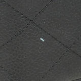 【6kb1080-h】シャネル ショルダーバッグ デカマトラッセ Wチェーン キャビアスキン ブラック シルバー金具【中古】レディース