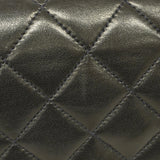 【6kb1083】シャネル ショルダーバッグ マトラッセ Wフラップ Wチェーン ラムスキン ブラック ゴールド金具【中古】レディース
