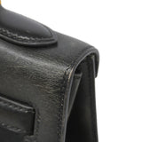 【6kb1085】エルメス ハンドバッグ ケリー32 ボックスカーフ ブラック ゴールド金具 □C刻印 2wayバッグ【中古】レディース