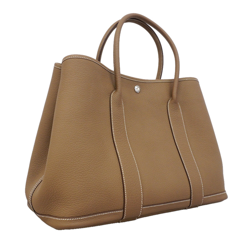 【6kb1092】エルメス トートバッグ ガーデンパーティPM ネゴンダ エトゥープ シルバー金具 Y刻印【中古】レディース