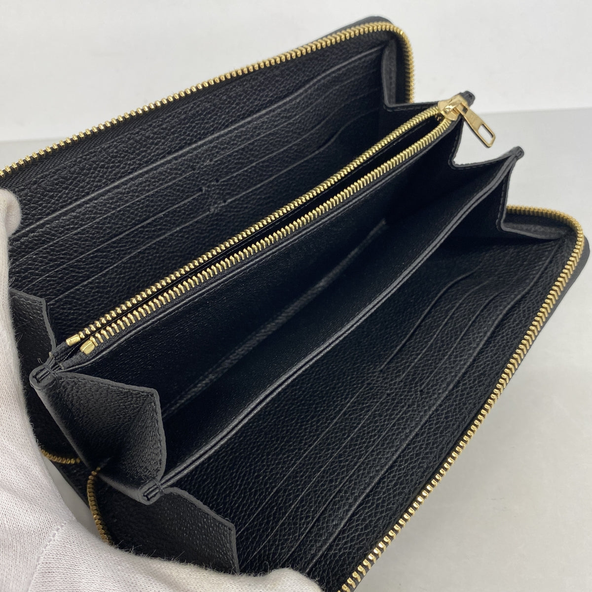 【6kb1117】ルイヴィトン 長財布 モノグラム・アンプラント ジッピーウォレット M61864 ノワール【中古】レディース