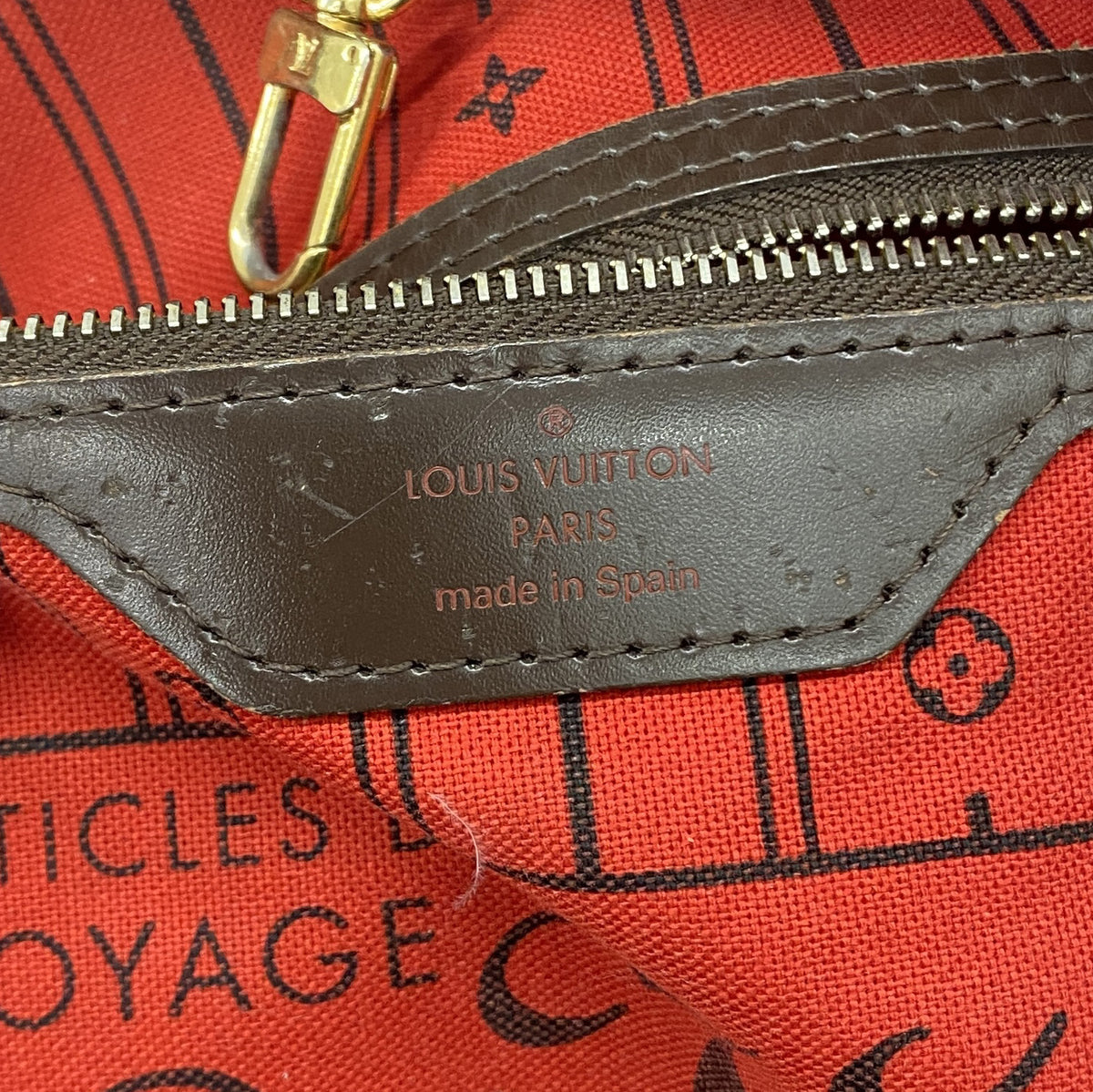 【6kb1120】ルイヴィトン トートバッグ ダミエ ネヴァーフルMM N51105 エベヌ【中古】レディース