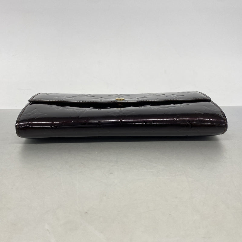 【6kb1124】ルイヴィトン 長財布 ヴェルニ ポルトフォイユサラ M93524 アマラント【中古】レディース