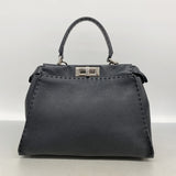 【6kb1130】フェンディ ハンドバッグ セレリア レザー ブラック シルバー金具 2wayバッグ【中古】レディース