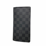 【6kb1147】ルイヴィトン 長財布 ダミエ・グラフィット ポルトフォイユブラザ N62665 ブラック【中古】メンズ