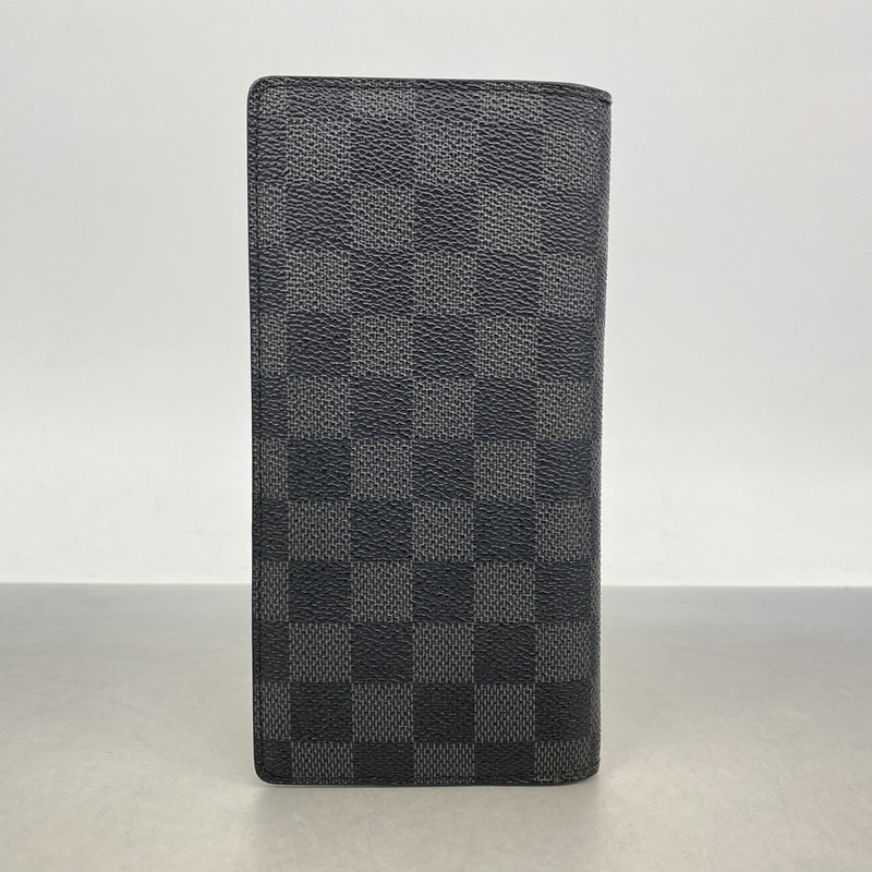 【6kb1147】ルイヴィトン 長財布 ダミエ・グラフィット ポルトフォイユブラザ N62665 ブラック【中古】メンズ