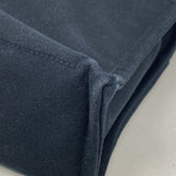 【6kb1149】エルメス トートバッグ ドーヴィルMM キャンバス ブラック シルバー金具【中古】メンズ レディース ユニセックス