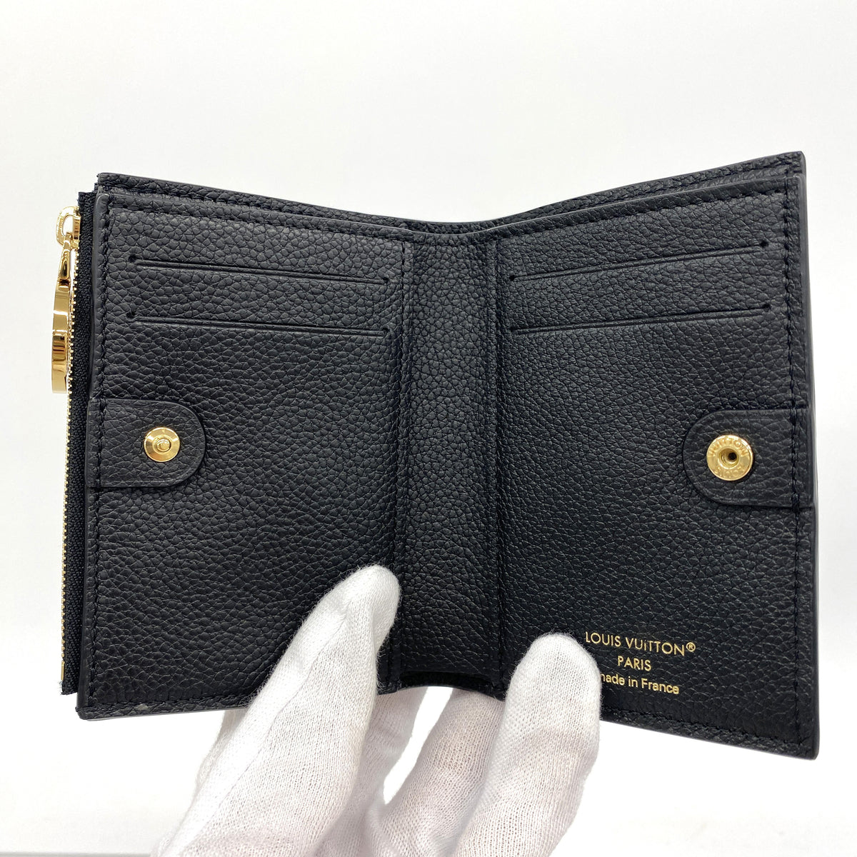 【6kb1158】ルイヴィトン 財布 モノグラム・アンプラント ポルトフォイユリサ M83365 ノワール【中古】レディース