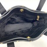 【6kb1181】シャネル トートバッグ ワイルドステッチ レザー ブラック ゴールド金具【中古】レディース