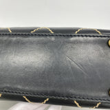 【6kb1181】シャネル トートバッグ ワイルドステッチ レザー ブラック ゴールド金具【中古】レディース